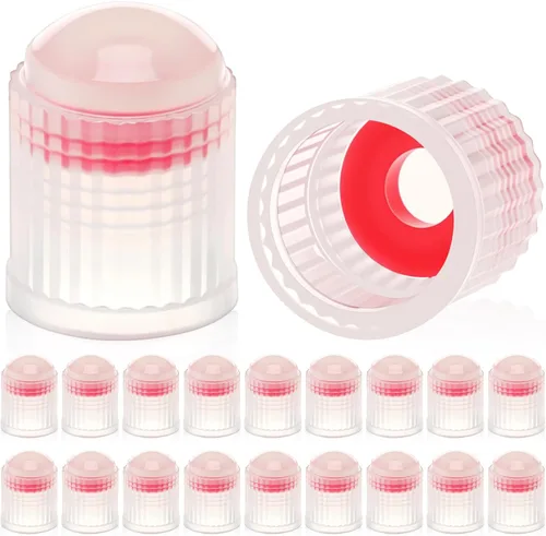 Vista 13 de Outus 20 piezas de tapas de vástago de válvula de neumático, tapas de neumático de plástico universales negras para bicicleta, bicicleta, autos