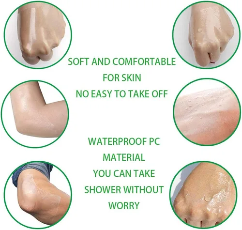 Vista 4 de Rollo de vendaje de cuidado posterior de tatuajes de 10 pulgadas x 10 yardas, película transparente impermeable para curación inicial de tatuajes