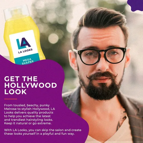 Vista 4 de La Looks Gel #9 Mega Mega de 20 onzas (amarillo) (20.0 fl oz) (paquete de 6)