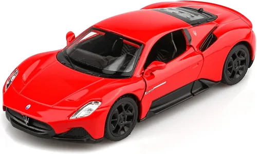 TOKAXI Maserati MC20 escala 1/36 modelo de auto fundido a presión, vehículos de juguete de tracción trasera, regalos de autos para niños y niñas Rojo
