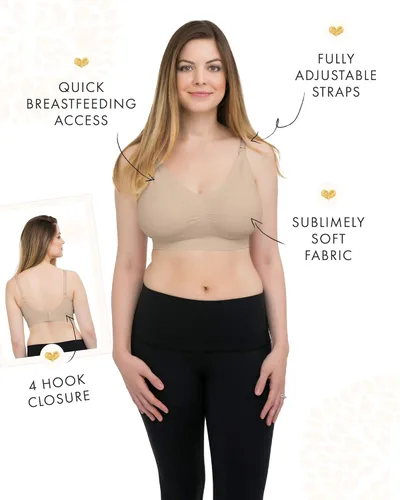 Vista 2 de Kindred Bravely Simply Sublime - Brasier de lactancia sin costuras para lactancia materna Sujetador de maternidad inalámbrico