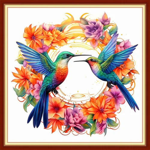 Vista 21 de DMCVIVR Stamped Cross Stitch Kits for Beginners Adults Needlepoint Kits for Beginners Embroidery Kits for Adults Crossstitch Kit for Beginners