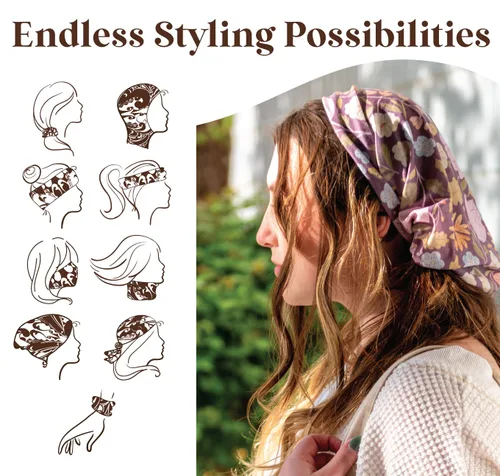 Vista 6 de Karma Diadema de pájaro para mujer, ancha, diadema de tela y bufanda elástica para el cabello, color azul pájaro