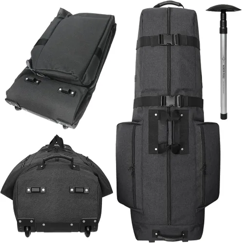 Vista 13 de CaddyDaddy Constrictor Funda para bolsa de viaje de golf de lados suaves con espuma gruesa y densa acolchada en la parte superior, cobertura