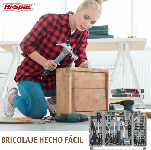 Vista 6 de Hi-Spec Juego de herramientas generales para el hogar - Kit de herramientas Gris