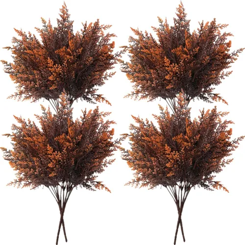 Vista 16 de Decoración de plantas artificiales de diente de león, flores de plástico falsas, arbustos, hierba para interiores y exteriores, hogar, jardín, boda