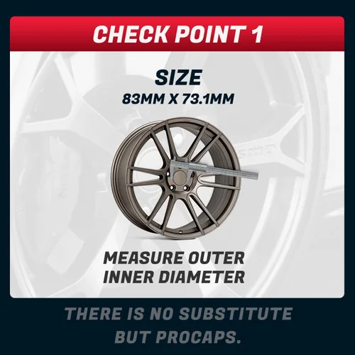 Vista 3 de ProCaps Tapas centrales de rueda de 3.25 pulgadas para Chevy Chevrolet GMC Tapones centrales de rueda, paquete de 4