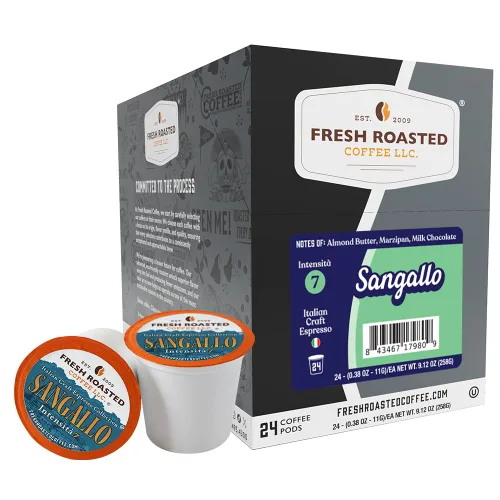 Vista 163 de Fresh Roasted Coffee, Blackbeard's Revenge, tueste medio, 24 cápsulas para cafeteras K-Cup