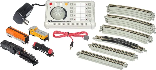 Vista 4 de Bachmann Trains - Whistle-Stop Special DCC Sound Value Ready to Run Electric Train Set - N Scale , Black