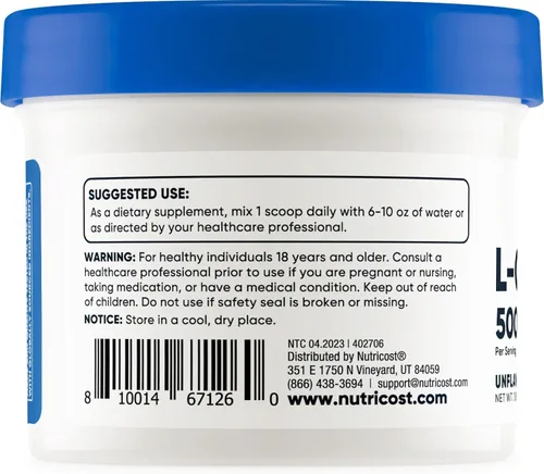 Vista 3 de Nutricost L-Carnosina en polvo 1.76 oz (100 porciones) - Sin OMG