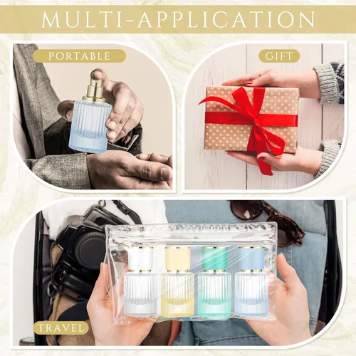 Vista 6 de Teenyyou 6 botellas vacías de perfume de vidrio de 30/50/3.4 fl oz a granel para fabricantes de perfumes, botellas de colonia atomizadoras