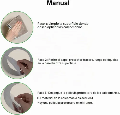 Vista 3 de Shappy 96 piezas de espejo circular, calcomanías de pared extraíbles para decoración de pared, calcomanías de espejo para sala de estar, dormitorio