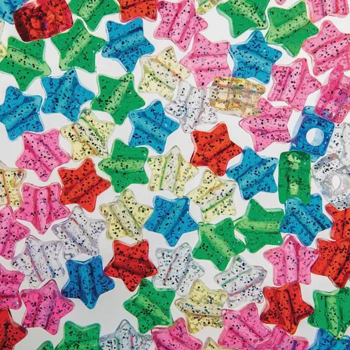 Glitter Star Beads Bolsa de 1/2 lb