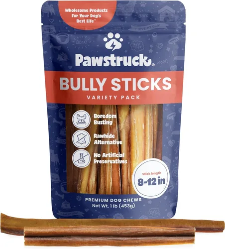 Vista 14 de Pawstruck Palitos Premium de 5-8" para Perros, Bolsa de 1 lb - 100% Digeribles, Carne de Res Natural, Bajo Olor, Masticable de Larga Duración