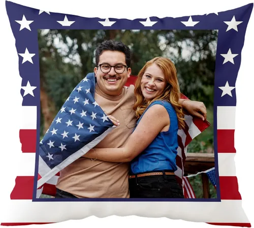 Vista 7 de Fabric Textile Products Almohada Personalizada - Fabricada en EE. UU. - Almohadas Personalizadas con Collage de Fotos - Almohada de Solapa - Regalo