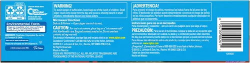 Vista 6 de Ziploc Bolsas de almacenamiento con cierre deslizante, con diseño de la NFL, galón, 305548, 1