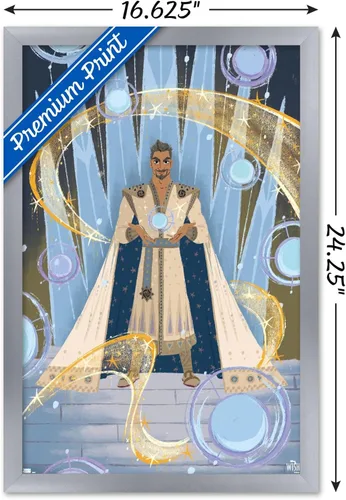 Vista 61 de Trends International Disney Wish - Póster de collage 4 (King Magnifico), póster de pared, 14.72 x 22.37 pulgadas, versión enmarcada de madera