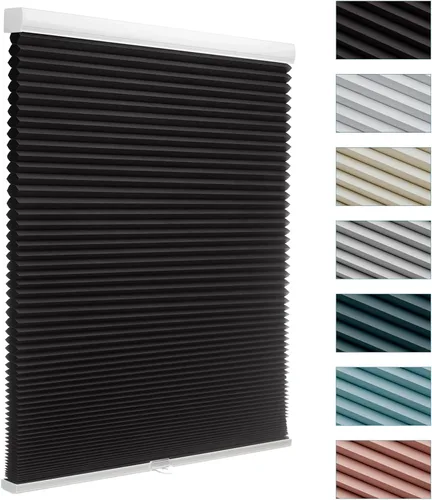 Vista 11 de MYshade Persianas celulares de tamaño personalizado, persianas opacas sin cordones para dormitorio, baño, sala de estar, control de luz, persianas