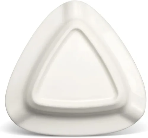 Vista 3 de Cenicero triangular para cigarros, grande para exteriores, para patio, exterior, interior, cenicero, regalos para hombres (blanco)