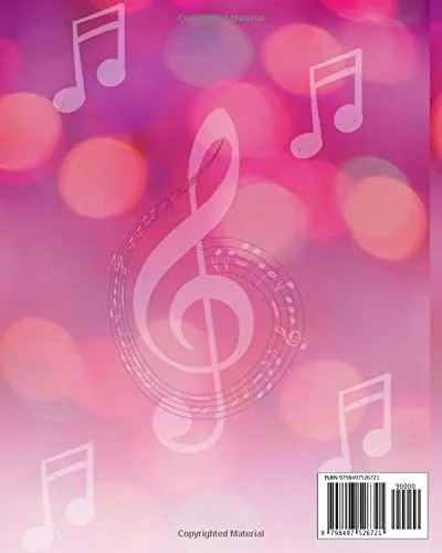 Vista 2 de Music Notebook - Wide Staff 8"X10" Music Writing Notebook - 150 Pages Blank Sheet Music Manuscript Paper Music Writing Notebook For Kids