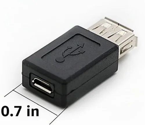 Vista 3 de Paquete de 3 adaptadores USB 2.0 A hembra a USB Micro Hembra Convertidor