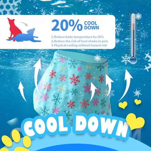 Vista 2 de Max Bandana de enfriamiento instantáneo para perros, bufanda transpirable para mascotas, toalla de hielo, suave para el cuello de mascotas