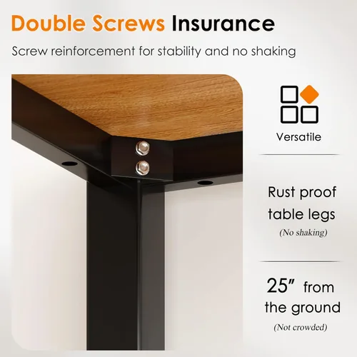 Vista 125 de DlandHome Escritorio pequeño para computadora de 31.5 pulgadas, mesa de escritura para espacios pequeños, mesa de estudio, escritorio para Negro