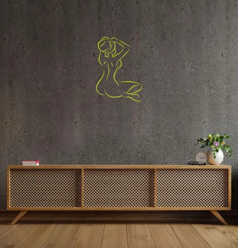 Vista 3 de Naked girl wall decor bathroom mural bedroom wall decal romantic wall sticker m297 (31 in x 22 in, black)