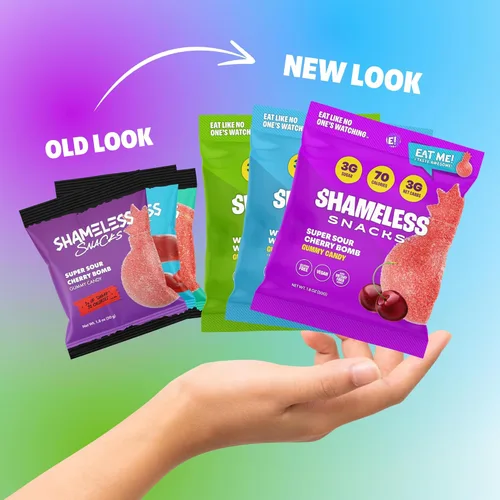 Vista 8 de Shameless Snacks - Gomitas keto bajas en carbohidratos sin gluten - Sandía, bomba de cereza, ballenas Wunderlicious