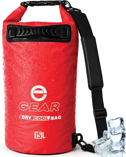 Vista 12 de Enthusiast Gear Mochila térmica flotante con aislamiento superior enrollable, a prueba de fugas, plegable, impermeable, con correa acolchada