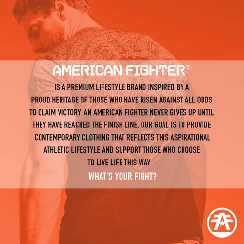 Vista 7 de American Fighter Camisetas de textura para hombre con aplicación de lámina y tinta de alta densidad