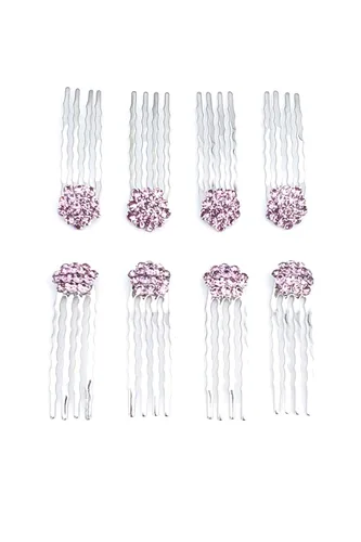 Vista 27 de Soho SAM01A-2002 - Juego de accesorios para el cabello, 8 piezas de diadema decorativa de cristal para mujeres y niñas, transparente