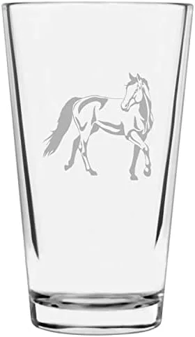 Vista 87 de Abaco Barb Face Horse - Vaso grabado con temática de caballo (16 onzas)