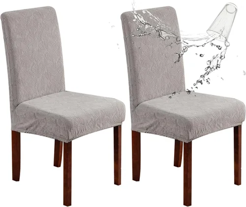 Vista 41 de Fundas impermeables para sillas de comedor, fundas elásticas para sillas Parsons, para comedor, cocina, funda protectora para silla de comedor