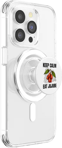 Vista 3 de Keep Calm Eat Jujube Vintage Grunge Jujube Lover PopSockets MagSafe PopGrip for iPhone
