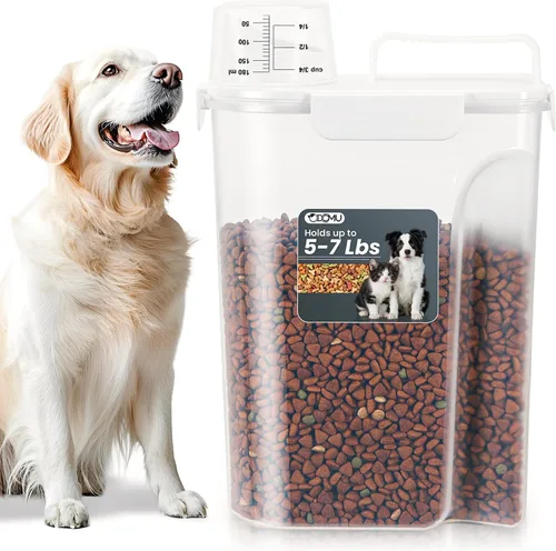Vista 10 de Recipiente de almacenamiento de alimentos con boquilla grande mejorada de 3 a 5 libras, sin BPA, hermético para almacenar alimentos para mascotas