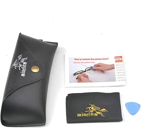 Vista 3 de Sun Photochromic Progressive Multifocus Square Reading Glasses for Men Adjustable Vision