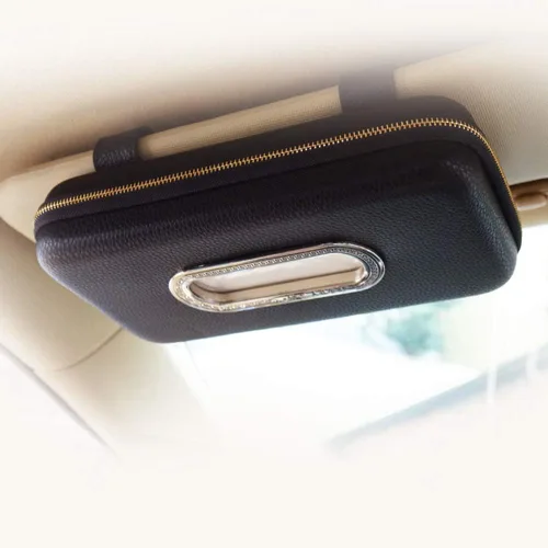 Vista 10 de Soporte para pañuelos de automóvil, soporte para servilletas para visera de automóvil, soporte de pañuelos para visera de automóvil, soporte de Beige