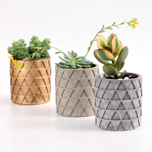 Vista 3 de Molde de maceta de silicona hecho a mano maceta que hace el molde para la decoración de la oficina