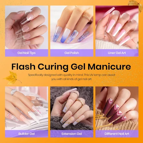 Vista 169 de Beetles - Gel de pegamento de uñas 9 en 1 para puntas de uñas y uñas acrílicas transparentes de larga duración, pegamento de extensión UV