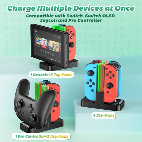 Vista 4 de FastSnail - Cargador de control para Nintendo Switch