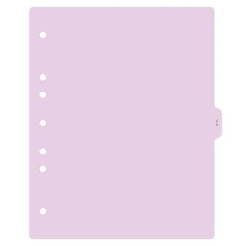 Vista 24 de Carstens - Heavy Duty Misc. Records Plastic Ring Binder Dividers, Side Tab, 1/9 Cut, Tab 5 Position, US Letter, Case of 50, (2616-59CS) - Ideal