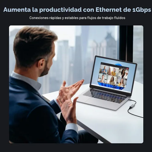 Vista 4 de Cable Matters Adaptador USB C a Ethernet, adaptador Gigabit Ethernet a USB