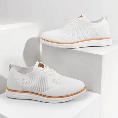 Vista 9 de Bruno Marc Zapatillas de malla para hombre Oxfords ligeras