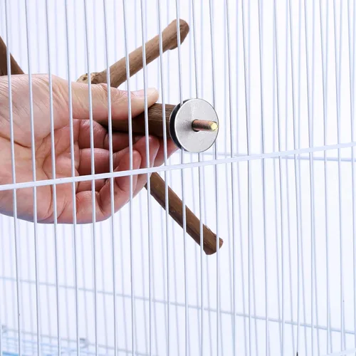 Vista 8 de Mogoko Perchas de madera natural para pájaros, perca loro, vid para periquitos, cacatúas, conures, guacamayos, agapornis, pinzones