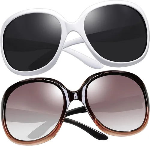 Vista 52 de Joopin - Gafas de sol polarizadas grandes y modernas para mujer, lentes de sol de conducción, UV protectoras, grandes B01-negro/Negro
