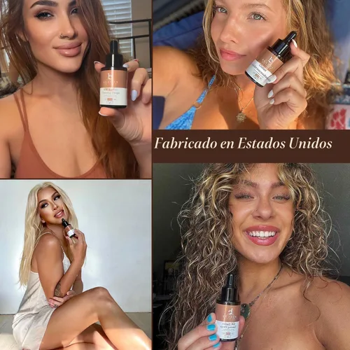 Vista 8 de Gotas Autobronceadoras para la Cara - Fabricadas en EE.UU. con Ingredientes Orgánicos y Naturales, Gotas de Bronceado Ultra Oscuro para la Cara