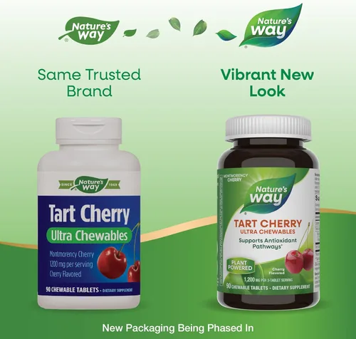 Vista 2 de Nature's Way Cereza agria ultra masticable, 1,200 mg por porción