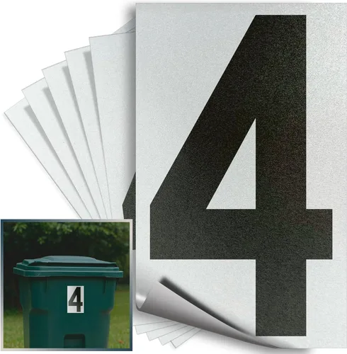 Vista 36 de iSYFIX Calcomanías de vinilo negro número 0 (Zero) – Paquete de 6 calcomanías de 1.5 pulgadas – Calcomanías de alta calidad, fondo reflectante