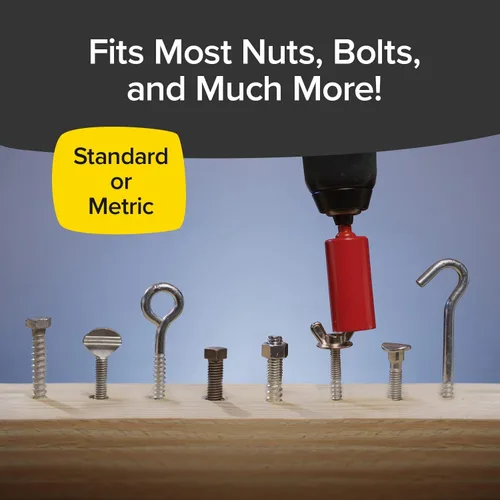 Vista 3 de Red Dog Enchufe con adaptador de taladro, se adapta a la mayoría de tuercas y pernos, uso con llaves de vaso y taladros eléctricos, varillas